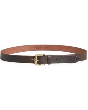 Woolrich Ledergürtel Mit Logo-Gravur - Weiß