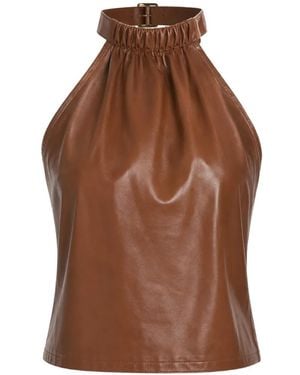 Yigal Azrouël Luna Halterneck Top - Brown