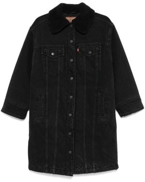 Levi's Cappotto Lungo Imbottito - Nero