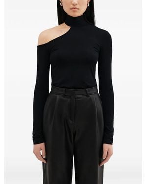 MARCELLA Evan Cut-Out Long-Sleeve Top - Black