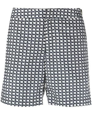 Orlebar Brown Graphic-Print Swim Shorts - Blue