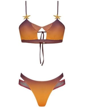 Amir Slama X Tati Barbieri Bikini Con Dettaglio A Stella Marina - Bianco