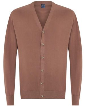 Fedeli Cardigan Mit V-Ausschnitt - Braun