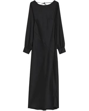 HUGO Asymmetric Long-Sleeve Midi Dress - Black