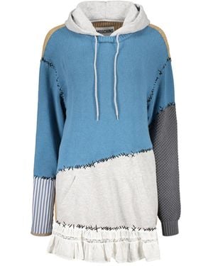 Moschino Ribbed Oversize Sweatshirt - Blue