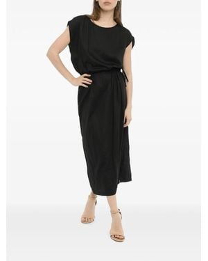 Woolrich Drawstring-Waist Midi Dress - Black