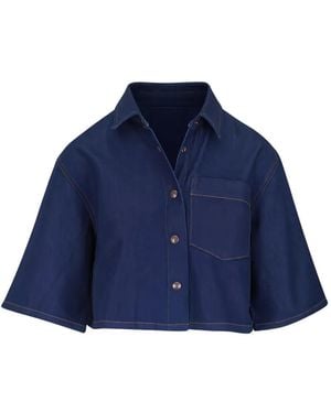 Agolde Tomine Cropped Shirt - Blue