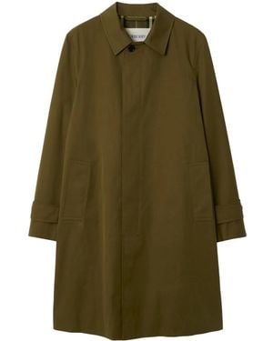 Burberry Gabardine Car Coat - Green