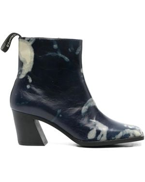 Camper Karole Square-Toe Heeled Boots - Blue