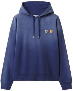 Maison Kitsuné Double Fox Hoodie - Blue