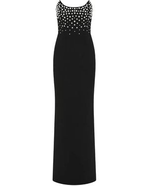 Rebecca Vallance Lynette Embellished-Upper Strapless Gown - Black