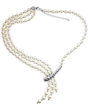 Hzmer Jewelry Pearl-Embellished Necklace - White