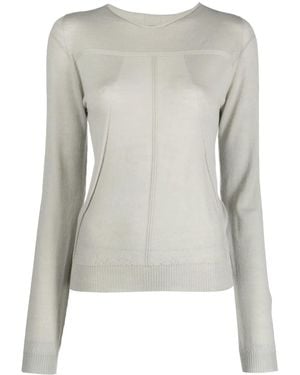 Rick Owens Round-Neck Knitwear - Grigio