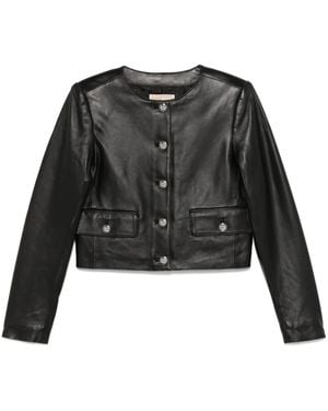 MICHAEL Michael Kors Leren Jack - Zwart