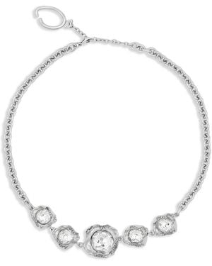 Oscar de la Renta Crystal-Embellished Necklace - White