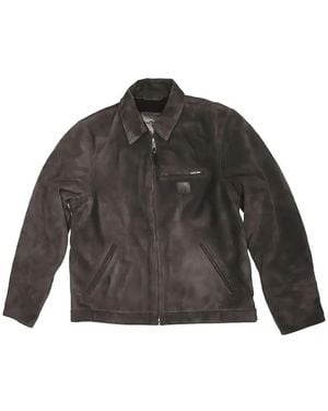 HTC Zip-Up Suede Jacket - Grey