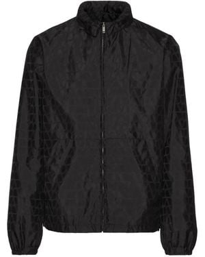 Valentino Garavani Toile Iconographe Windbreaker Jacket - Black