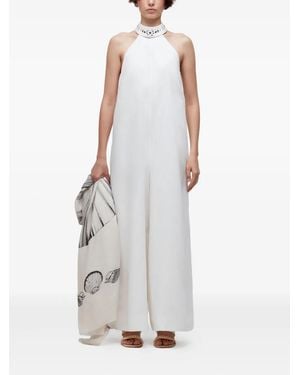 Osklen Neckholder-Jumpsuit Mit Kristallen - Weiß