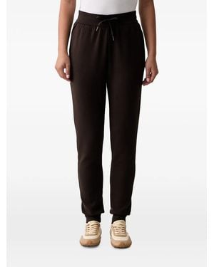 ARMANI EXCHANGE Logo-Embroidered Drawstring Track Pants - Black