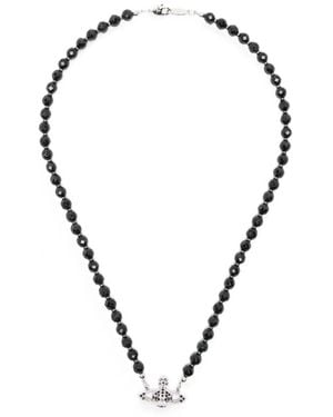 Vivienne Westwood Messaline Orb Choker Necklace - Black