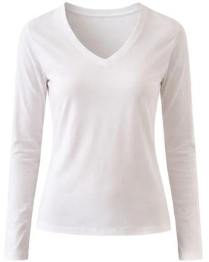 Patrick Assaraf Camiseta De Manga Larga - Blanco
