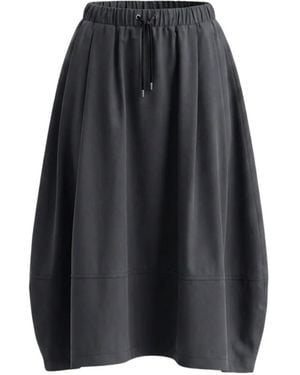 Gran Sasso Drawstring Pleated Skirt - Grey