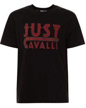 Just Cavalli ロゴ Tシャツ - ブラック