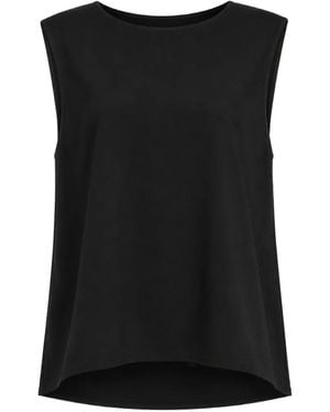 Dusan Draped-Back Silk Top - Black