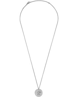 Mateo Lion Coin Necklace - White