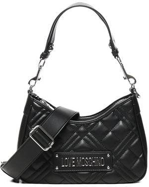 Love Moschino Quilted Logo Shoulder Bag - Black