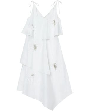 3.1 Phillip Lim Appliqué Layered Midi Dress - White