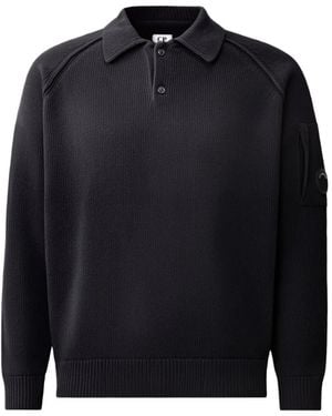 C.P. Company Lens-Detail Polo Shirt - Blue