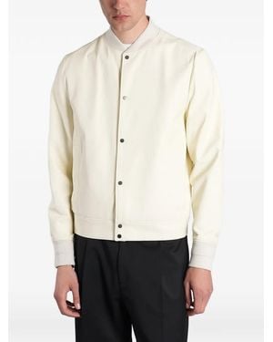 Salvatore Santoro Veste Bomber En Cuir - White