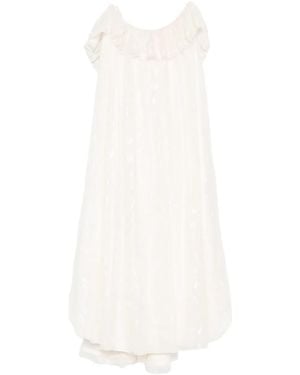 Parlor X Alice Cavaleru Spaghetti-Strap Midi Dress - White