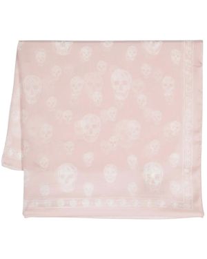 McQueen Sjaal Met Doodskopprint - Roze