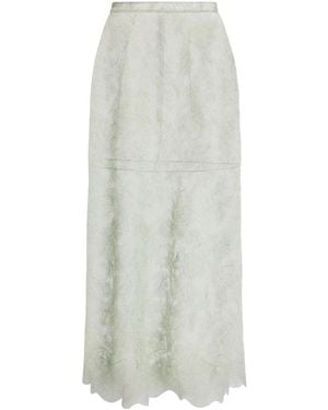 Erdem Lace-Embellished Maxi Skirt - White