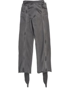 SRVC Studio Baxter Distressed Paneled Track Pants - Gray