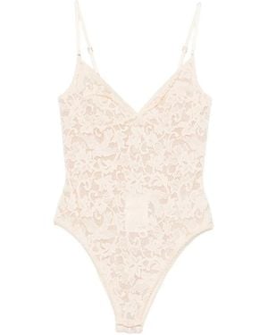 Zimmermann Body Con Encaje Bordado - Blanco