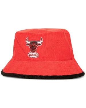 Mitchell & Ness Hardwood Classics Corduroy Bucket Hat - Red