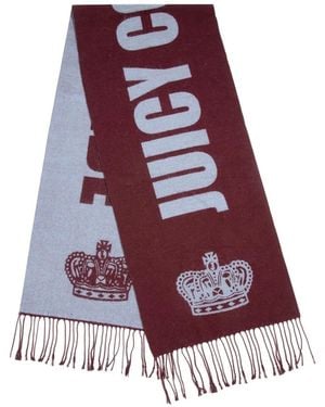 Juicy Couture Schal Mit Intarsien-Logo Und Krone - Rot