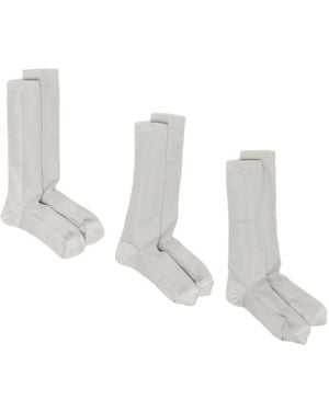 Boris Bidjan Saberi Ribbed-Knit Socks (Pack Of Three) - White