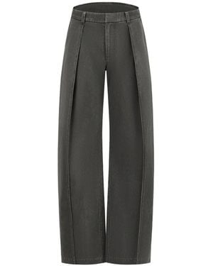 Oude Waag Washed Sculpted Trousers - Grey