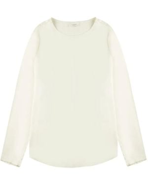 Slowear X Glanshirt Bluse Aus Satin - Weiß