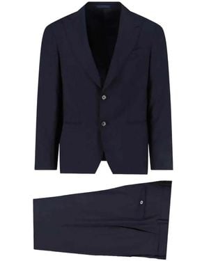 Caruso Single-Breasted Suit - Blue