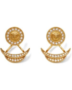 Versace Orecchini Medusa Con Decorazione - Marrone
