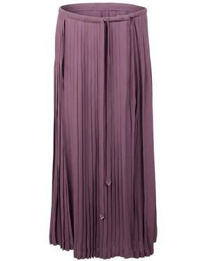 Valentino Garavani Pleated Tie Trousers - Purple