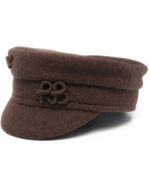Ruslan Baginskiy Embroidered-logo Beret - ブラウン