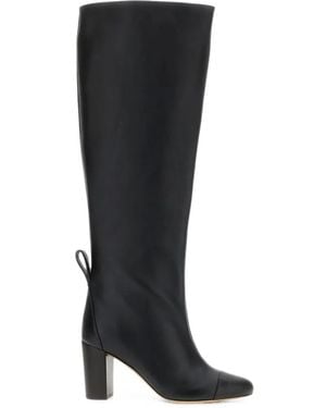 Odissi Cap-Toe Pull-On Boots - Black