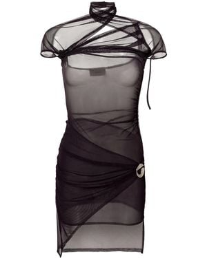 Coperni Asymmetric Draped Dress - Black