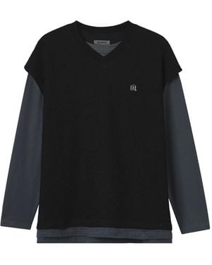 Musium Div. T-Shirt Con Design A Strati - Nero